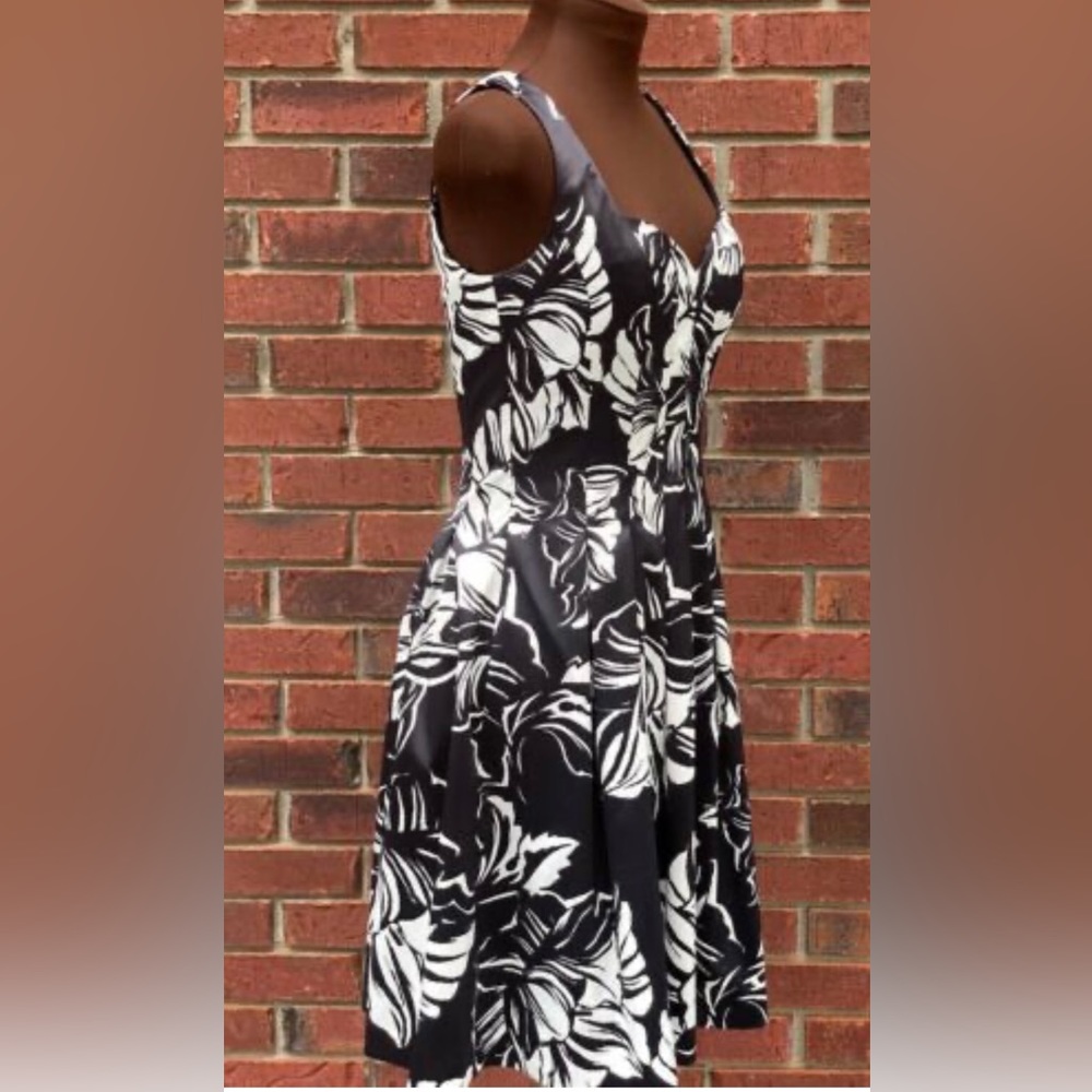 White House Black Market Satin Fit & Flare Dress